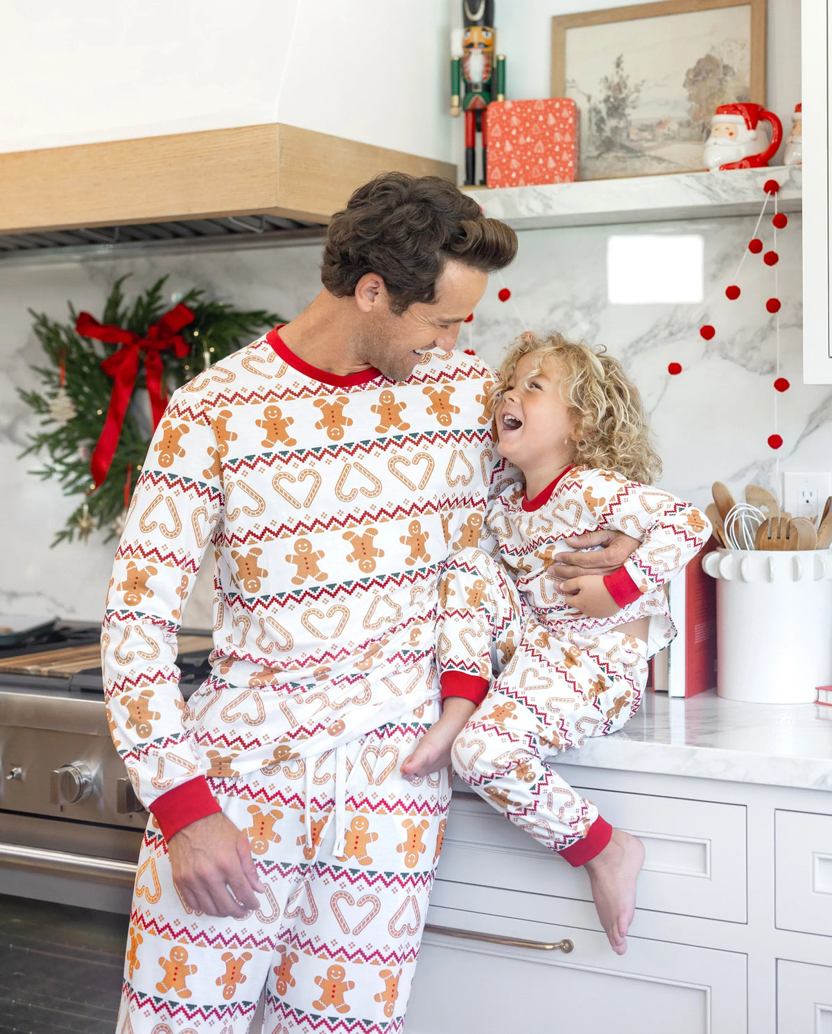 PatPat Matching Family Christmas Pajamas Fair Isle & Gingerbread Print