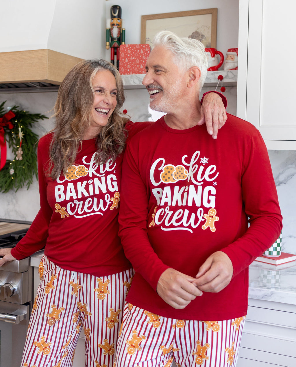 PatPat Family Matching Christmas Pajamas Gingerbread Print Red