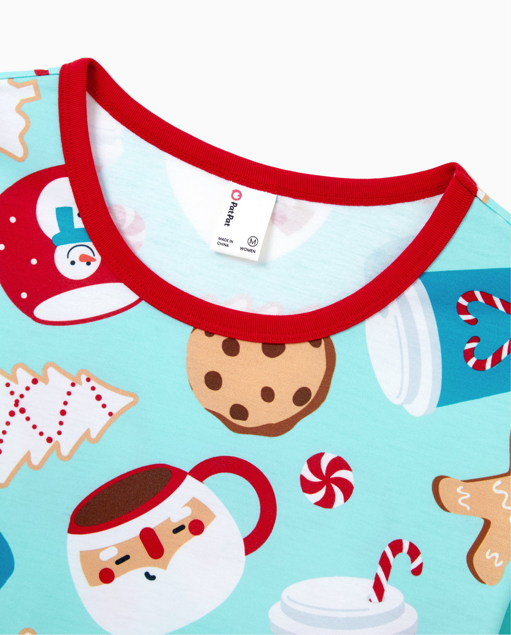 PatPat Family Matching Christmas Pajamas Mug & Gingerbread Print Blue