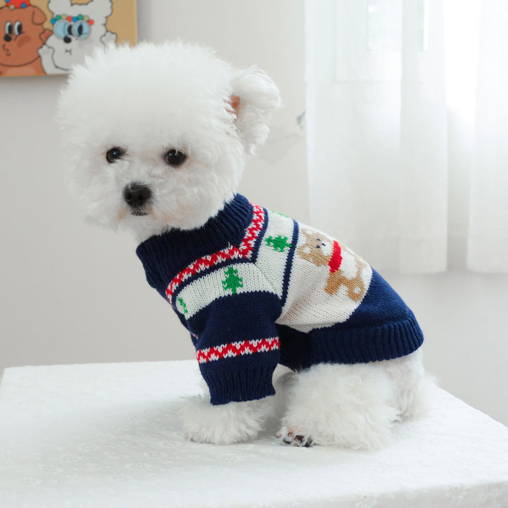 Christmas Elk/Bear Printed Knitted Dog Cat Sweater