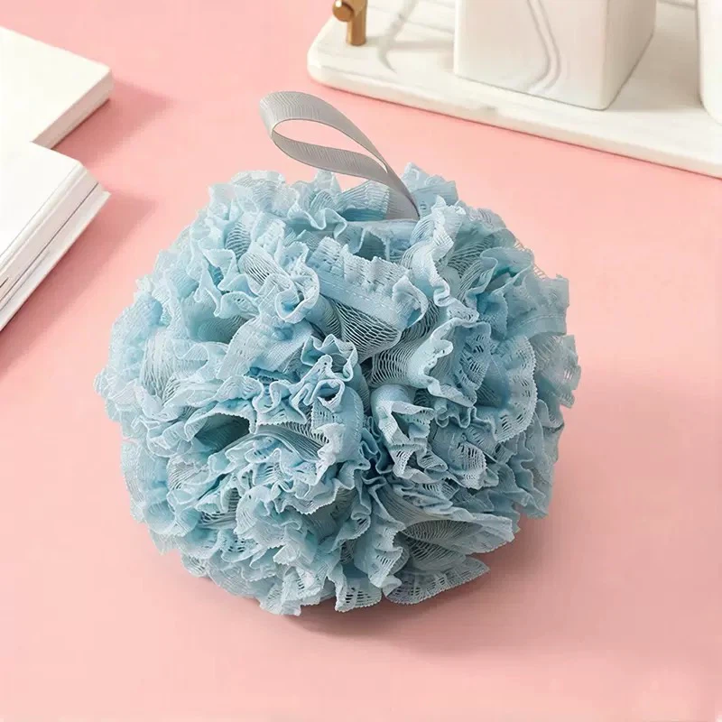 Large Lace Bath Pouf Ultra‑Soft Shower Ball, Durable Quick‑Drying