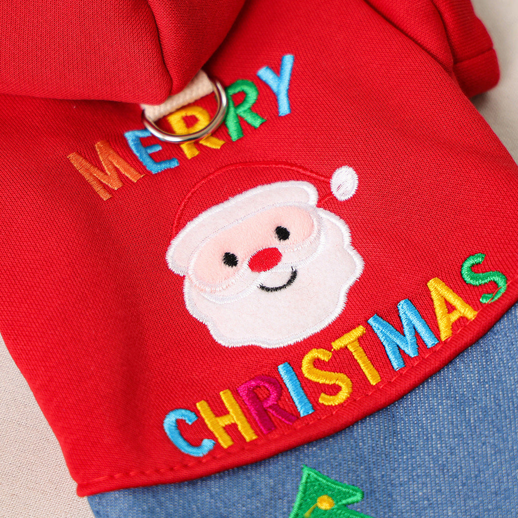 Christmas Tree Denim Dog Cat Dress/Jacket
