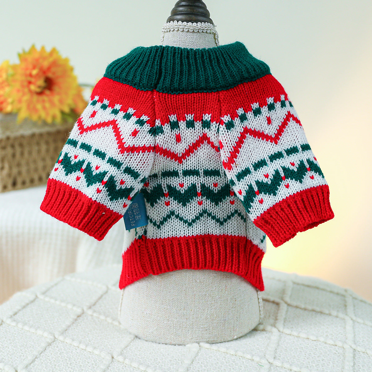 Christmas Elk/Bear Printed Knitted Dog Cat Sweater