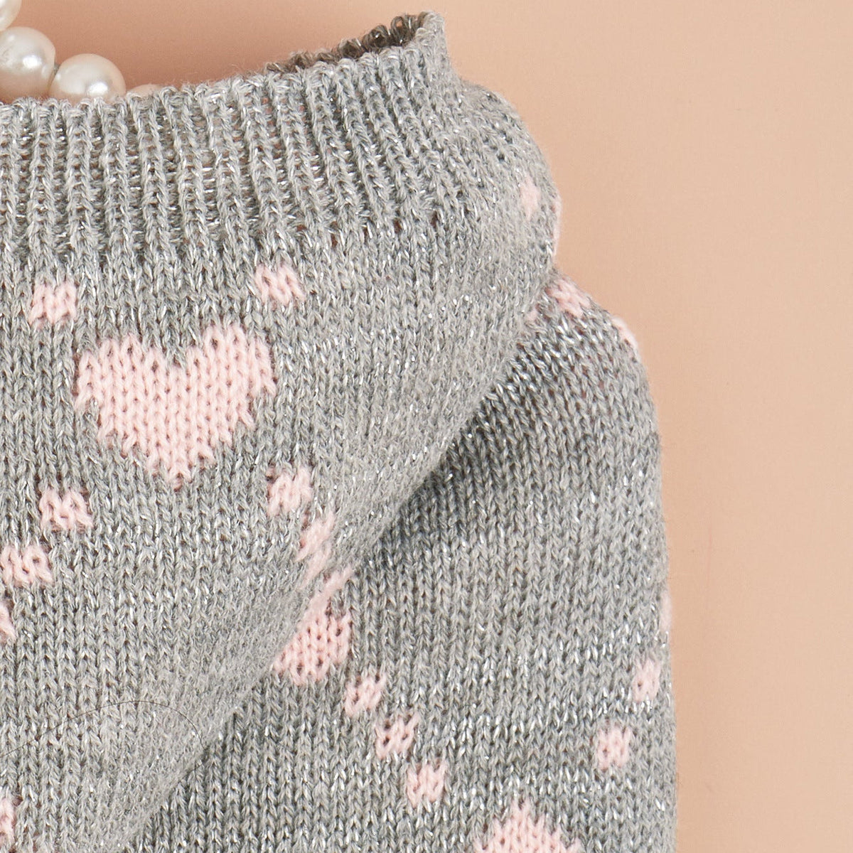 Heart Pattern Dog Cat Hooded Sweater Dress