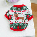 Christmas Elk/Bear Printed Knitted Dog Cat Sweater