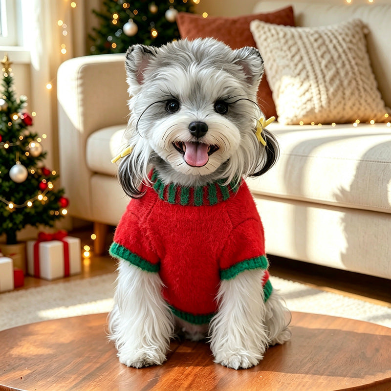 Christmas Tree Dot Decor Dog Cat Sweater