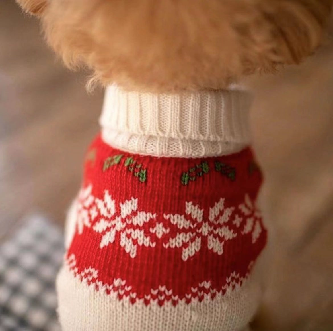 Christmas Snowflake Color Block Dog Cat Sweater