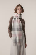 5 Square Check Cashmere Scarf - Cherub