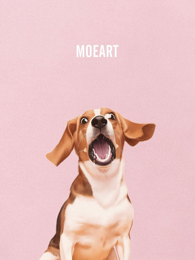 Premium Textured Custom Pet Portrait with Name(One Pet)