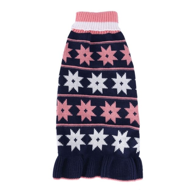 Star Printed Puppy Sweater Dress