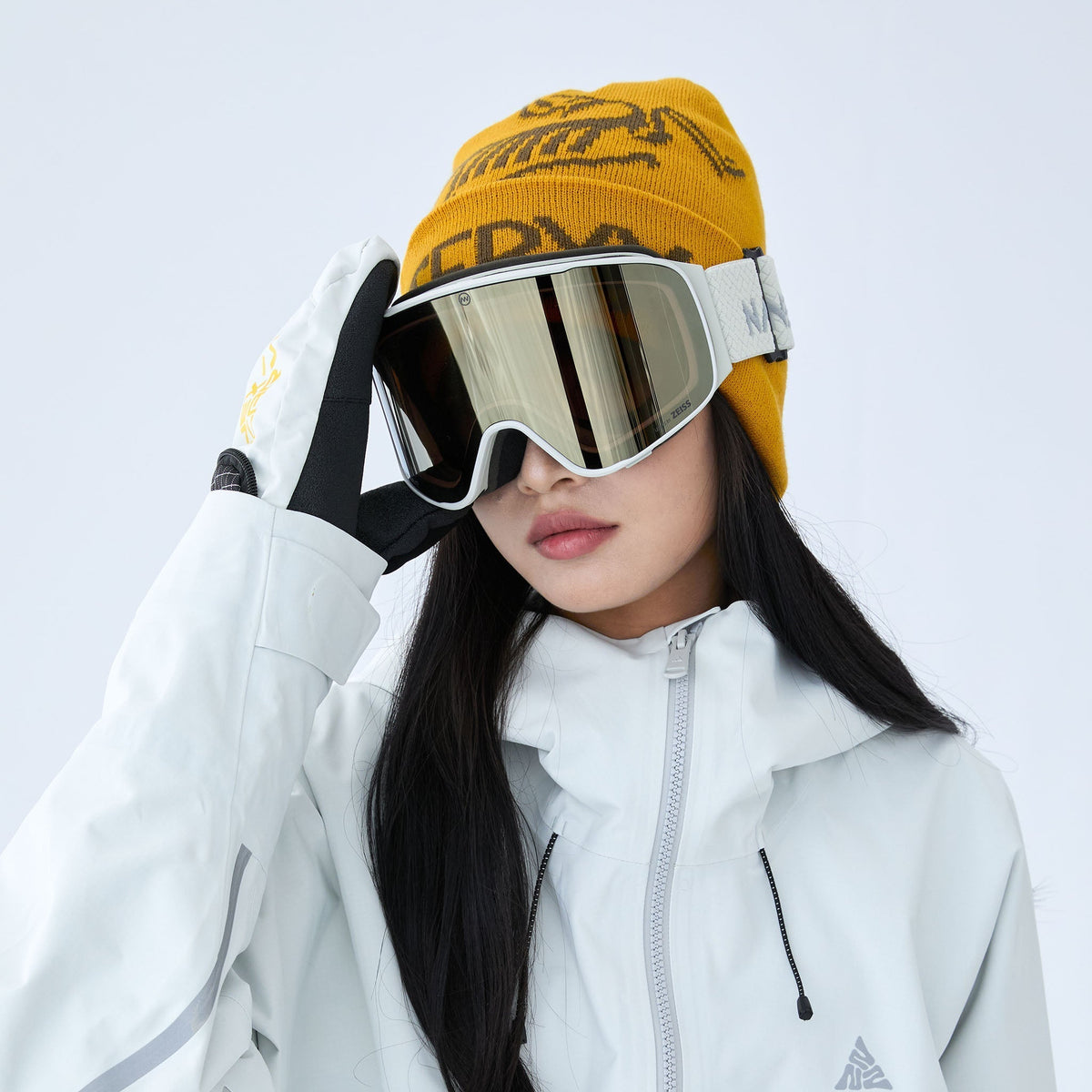 Transient-Dual ZEISS Lens Anti-Fog Bamboo Textured Straps Ski Goggles NG24Pro